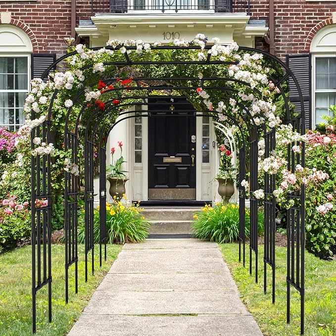 SUNYRISY Garden Arch Trellis, Metal Core Trellis - Image 4