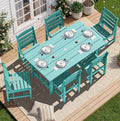SERWALL Patio Dining Sets for 6 Person, HDPE Dining Set by SERWALL