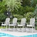 Tangkula Outdoor Bar Stool, HDPE Tall Adirondack Chair by TANGKULA