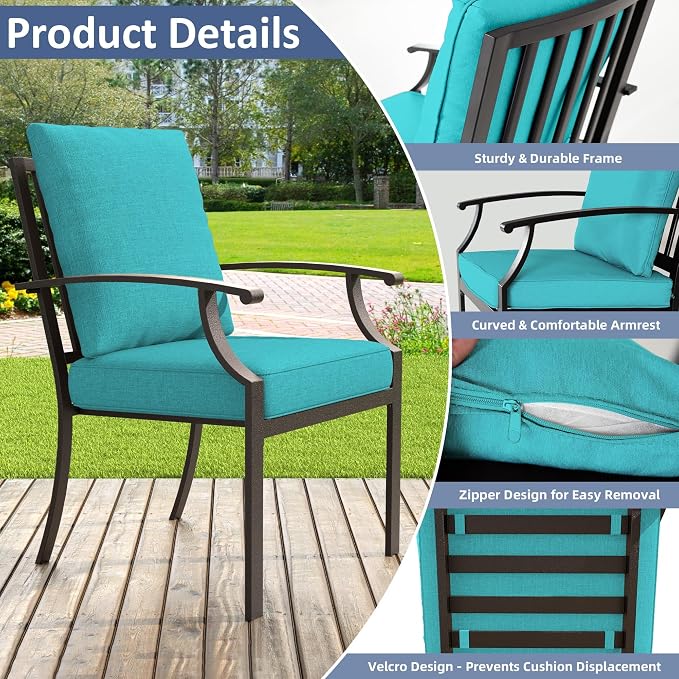 ALAULM 7-Piece Patio Dining Table and Chairs Outdoor Dining Set - Image 3