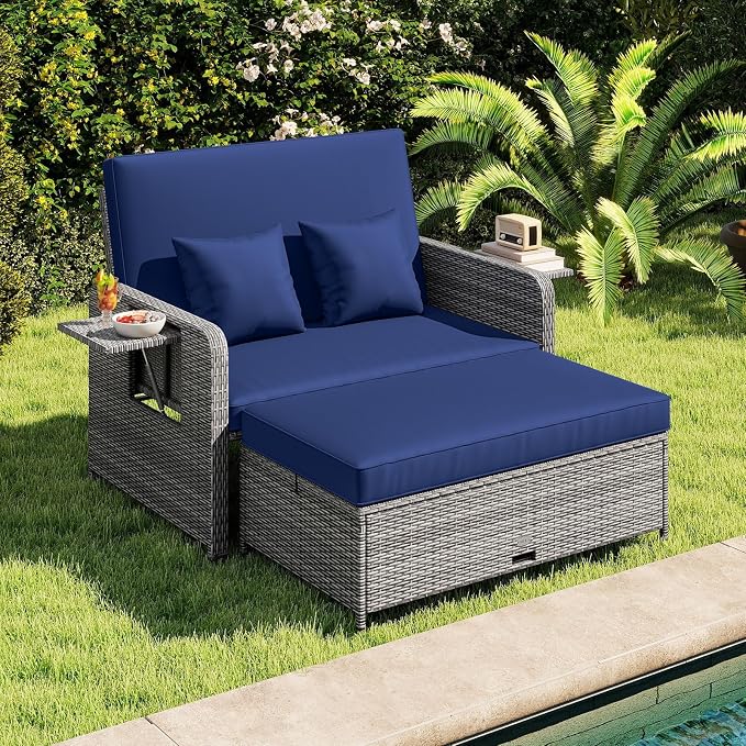 Tangkula Patio Rattan Daybed - Image 2