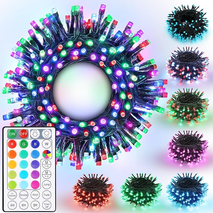 Joomer Christmas String Lights - 32FT 100LED Plug-in RGB String Lights by Joomer