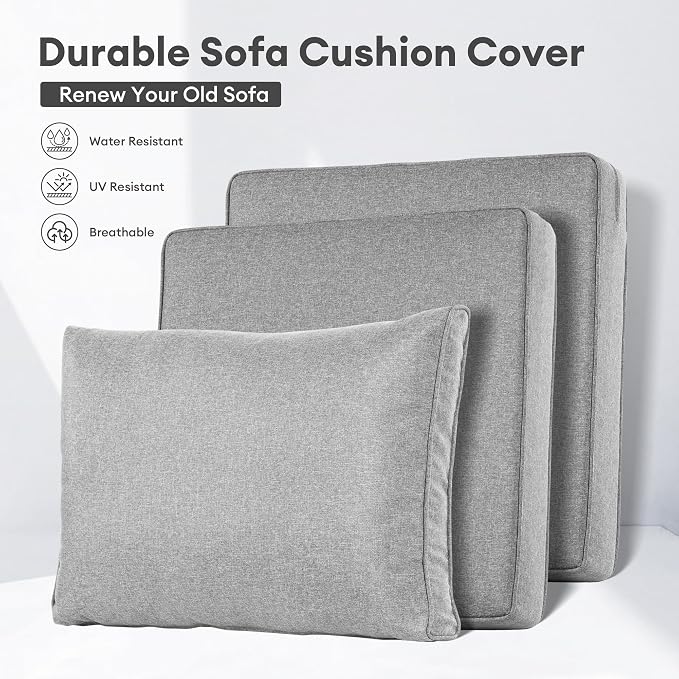 ovios Patio Cushion Covers, Waterproof Cushion Cover - Image 2