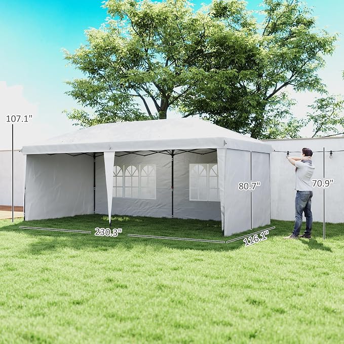 Outsunny 10' x 20' Pop Up Canopy Tent - Image 7