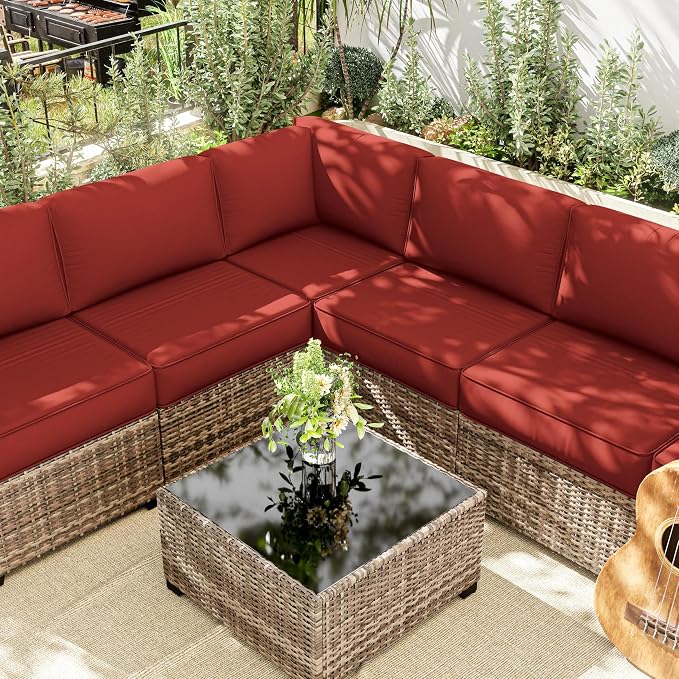 14 Pcs Outdoor Cushion Slipcovers Outdoor Patio Cushion Covers Replacement - Image 2