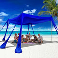 Beach Canopy Beach Tent Pop Up Shade 10x10ft Sun Shelter UPF50+ by VIONMI