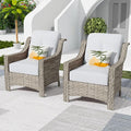 HOOOWOOO 2 Piece Patio Chairs Set, Outdoor Wicker Chairs, All Weather Resistant by DesignforBetterLife
