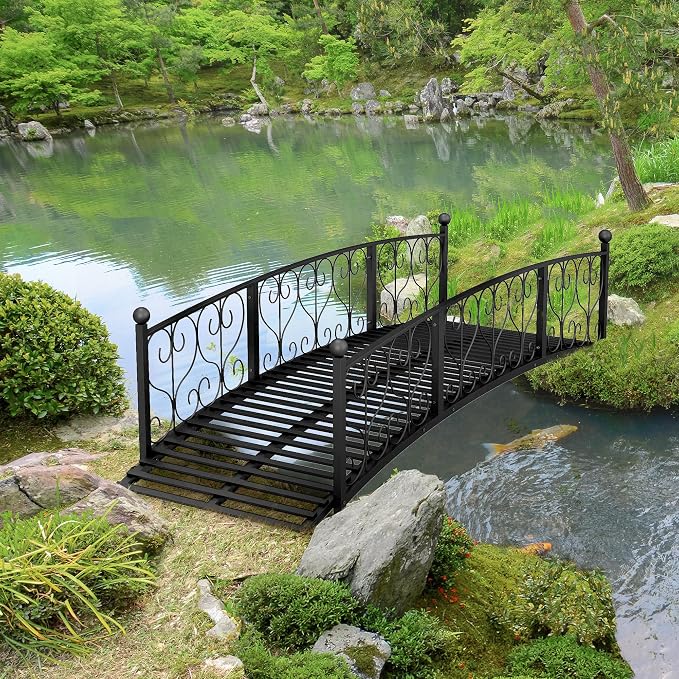 Outsunny 7' Metal Arch Garden Bridge - Image 6