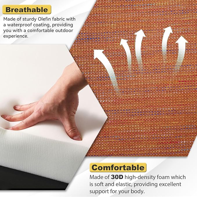 Outdoor Chaise Lounge Cushions, Olefin Lounge Cushion, Rainproof Color - Image 3
