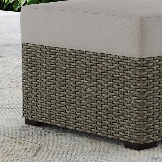 homestyles Boca Raton Brown Outdoor Ottoman - Image 8