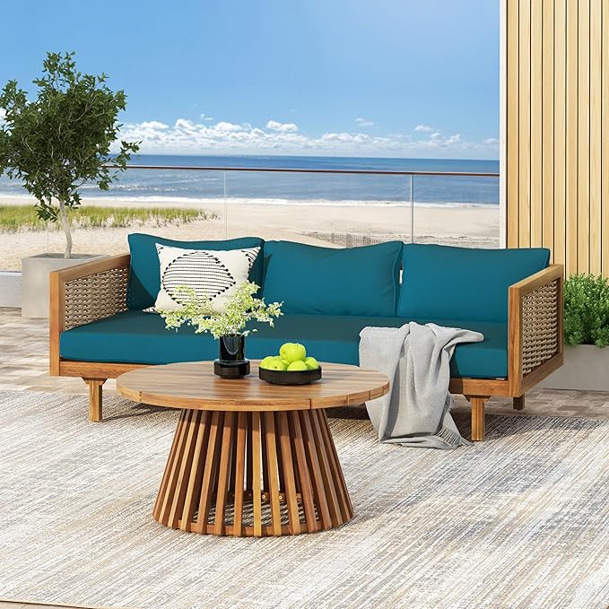 Christopher Knight Home Claremont Patio Sofa and Coffee Table Set, 2 Piece by ChristopherKnightHome