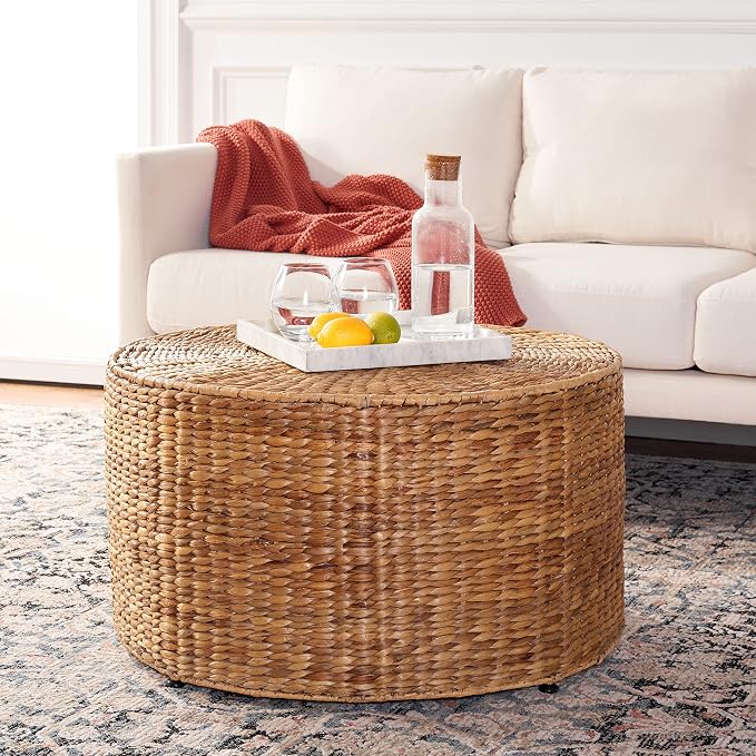 SAFAVIEH Home Collection – Jesse Wicker Coffee Table, Fully Assembled, Natural - Image 2