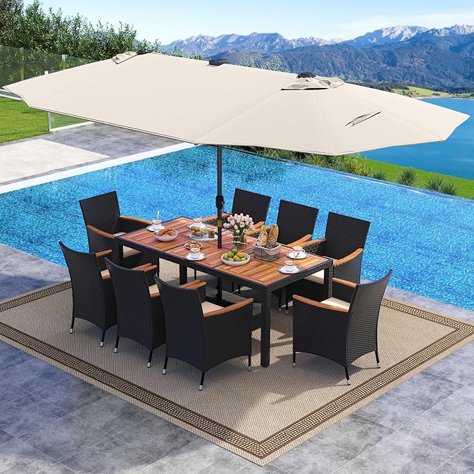 Tangkula 11 Pieces Patio Dining Set - Image 3