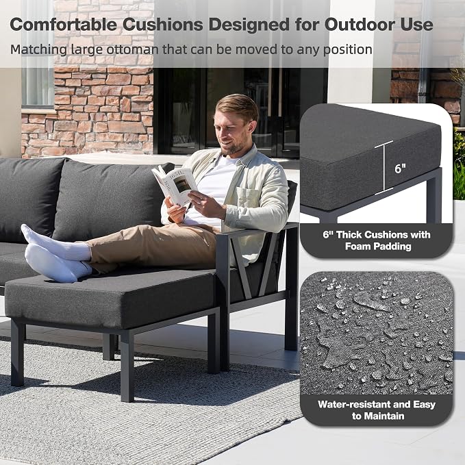 Outdoor Furniture Set, Patio Couch Sectional - Image 4