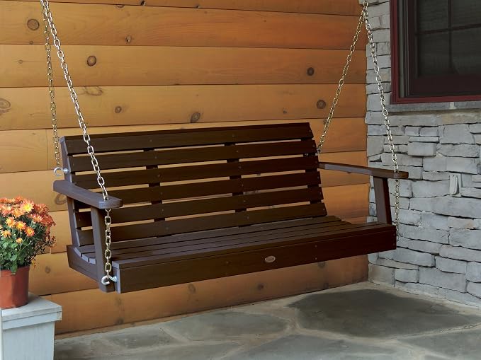highwood Weatherly Porch Swing, 4 Feet, Weathered Acorn - Image 2