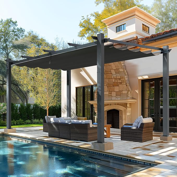 VEIKOU 12’x16’ Pergola, Outdoor Pergola by WITHVEIKOUWITHLEISURELIFE