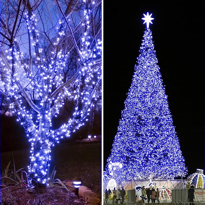 KNONEW 403ft 1000 LED String Lights Outdoor Christmas Light 8 Modes & Timer - Image 5