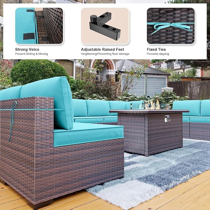 Kullavik 13 Pieces Outdoor Patio Furniture Set - Image 4