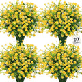 20 Bundles Artificial Flowers for Outdoors Fake Plastic Flowers UV Resistant by Besteek