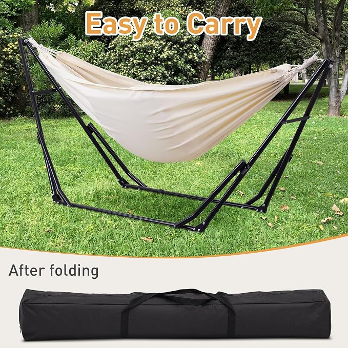 Ainfox Hammock with Foldable Stand, 2 in 1 Hammock and Swinging Chair with - Image 7