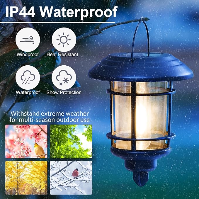 Dynaming 6 Pack Dual Use Solar Path Lights Outdoor, Hanging Lantern Solar - Image 7