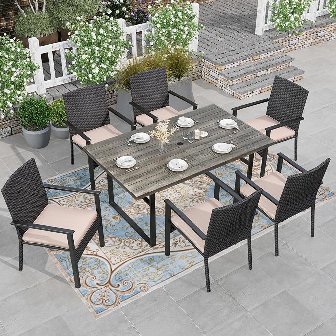 HERA'S HOUSE 7 Piece Patio Dining Set by HERASHOUSE