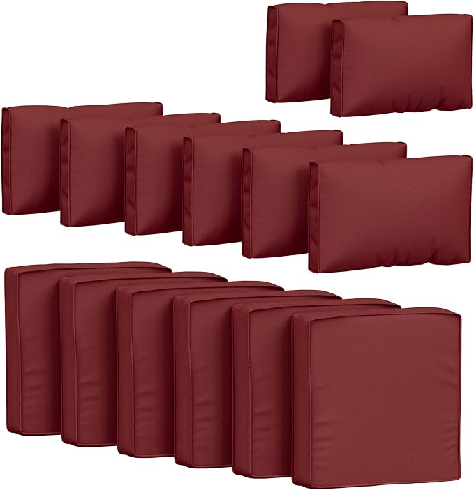 14 Pcs Outdoor Cushion Covers Patio Cushion Slipcovers Replacement Splash Proof by Pakunoda