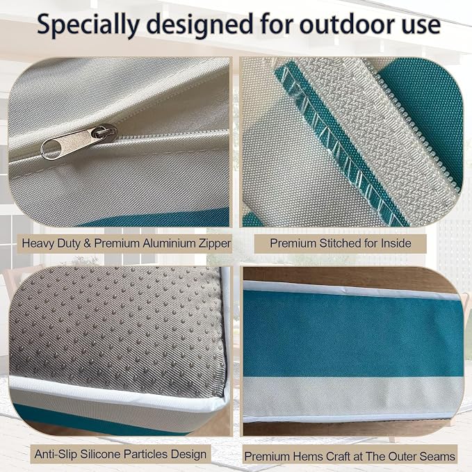 Outdoor Cushion Covers for Patio Furniture, Patio Cushion Covers Replacement - Image 4