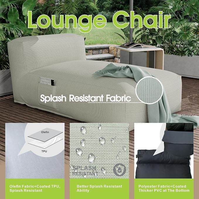 Outdoor Bean Bed Chair Sun Lounger, Outdoor Couch Sofa - Image 6