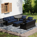 Joyside Wicker Patio Furniture Sets, 7 Pieces Upgraded Large Size Outdoor by Joyside