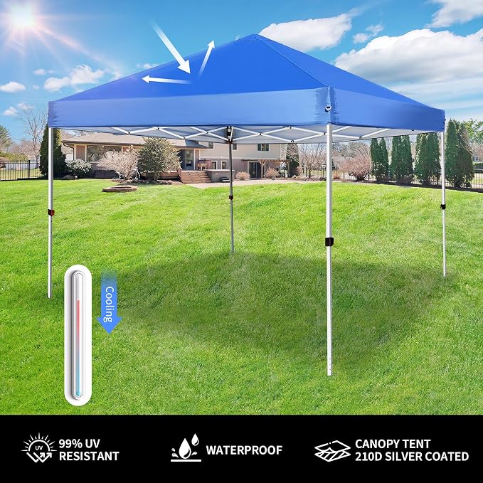 Pop Up Canopy 8X8 FT, Portable Sun Instant Shelter w/Backpack Bag, Waterproof - Image 5