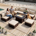 NICESOUL 10 Piece Patio Furniture Sectional Set by NICESOUL