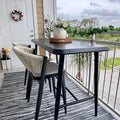 PURPLE LEAF Outdoor Counter Height Bar Table Rectangular Patio Pub Table by PURPLELEAF