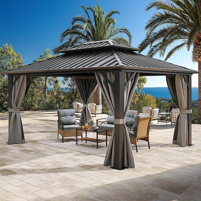 YITAHOME 10x12ft Hardtop Gazebo - Image 9