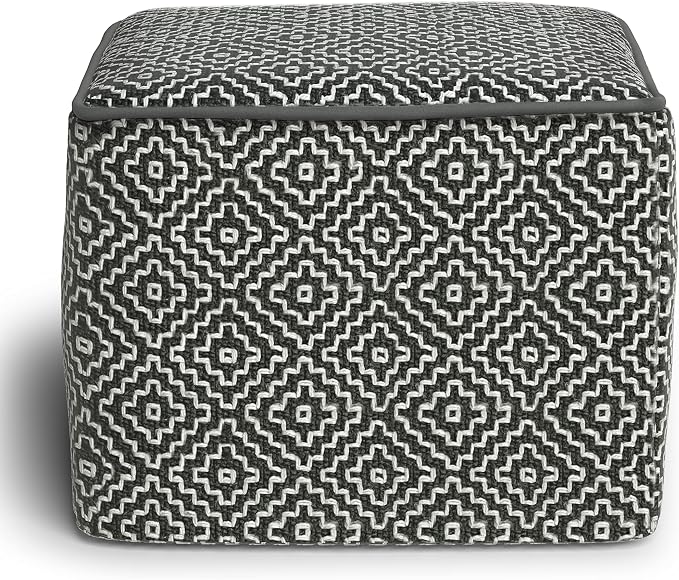SIMPLIHOME Briella Square Pouf - Image 4