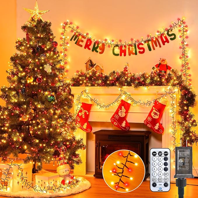 Brightown Christmas Tree Lights Outdoor Cluster Lights by Brightown