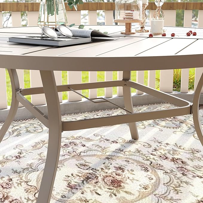 VICLLAX 60" Outdoor Round Patio Table - Image 7