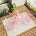 Bistro Table and Chairs Set of 2, 3 Piece Outdoor/Indoor Folding Patio Bistro by IDEALHOUSE