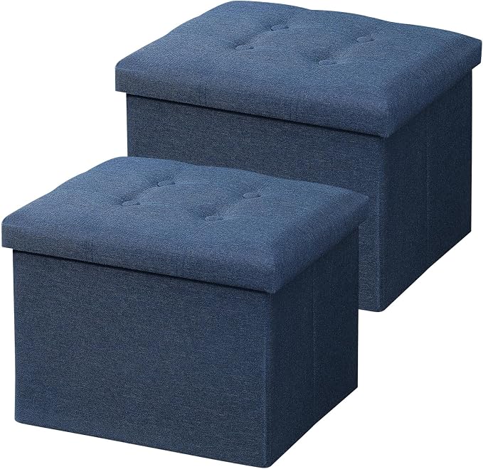 AmasSmile 2Pack Blue Ottoman by AmasSmile