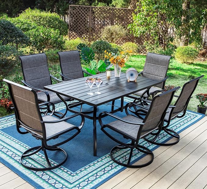 PHI VILLA 7 Piece Patio Dining Set by PHIVILLAThepioneerofcomfortablehouseholdsupplies