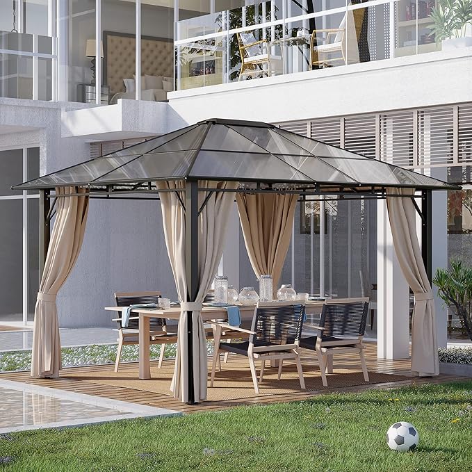 Outsunny 10' x 12' Hardtop Gazebo Canopy - Image 2