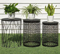 HFHOME Set of 3 Heavy-Duty Round End Table, Side Table, Coffee Table by HFHOME