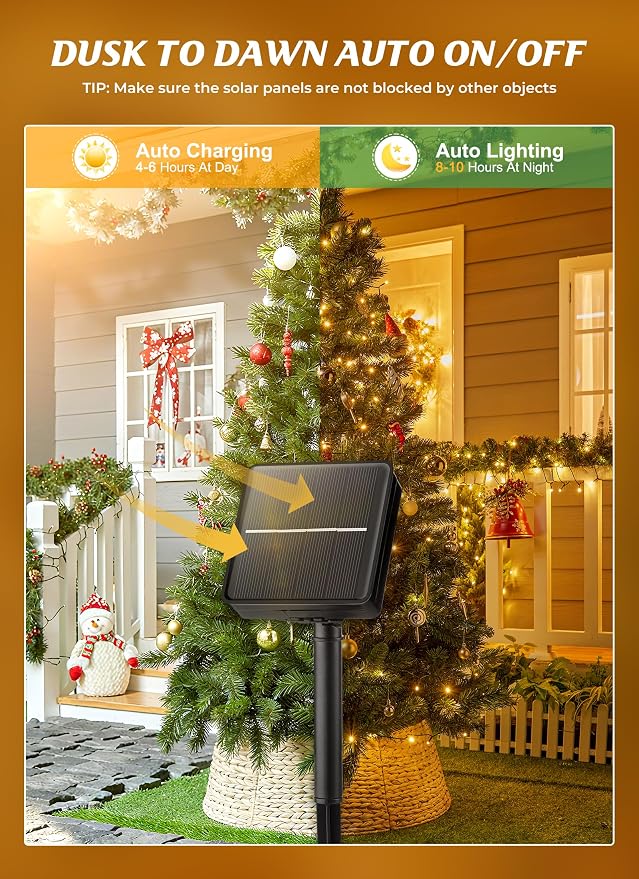 Brightown Solar String Lights Outdoor, 40FT 100 LED Solar Powered String Lights - Image 2
