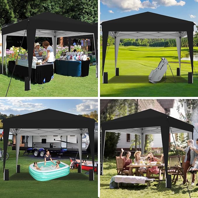 SANWAY 10x10 Pop up Canopy Tent, One-Button, Outdoor Instant Canopy Protable - Image 5