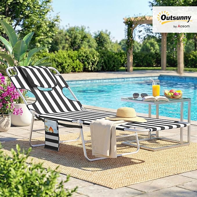 Outsunny Chaise Lounge Chair Outdoor - Image 2
