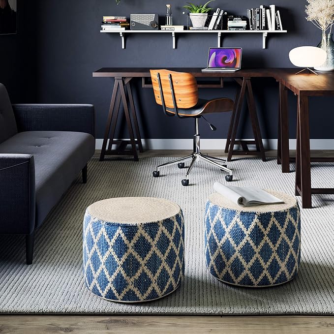 SIMPLIHOME Edgeley Round Pouf - Image 2