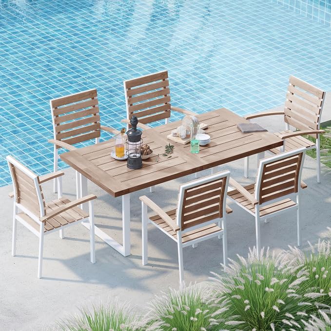 WiberWi 7 Piece Outdoor Dining Set by WiberWi