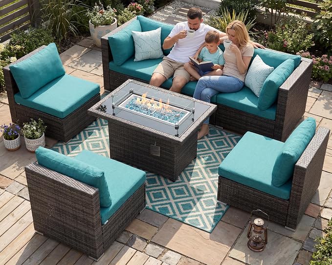 BULEXYARD 7 Piece High Back Outdoor Furniture Set by BULEXYARDFURNITURE