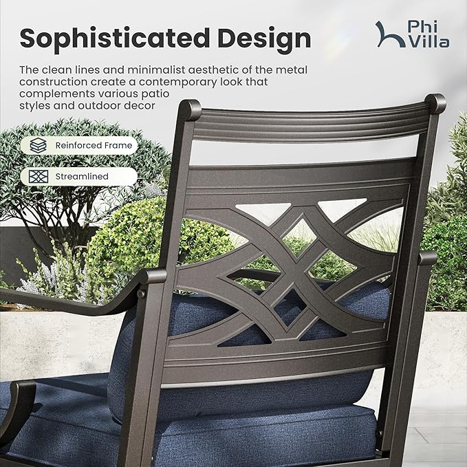 PHI VILLA 5 Pieces Outdoor Dining Set - Image 4