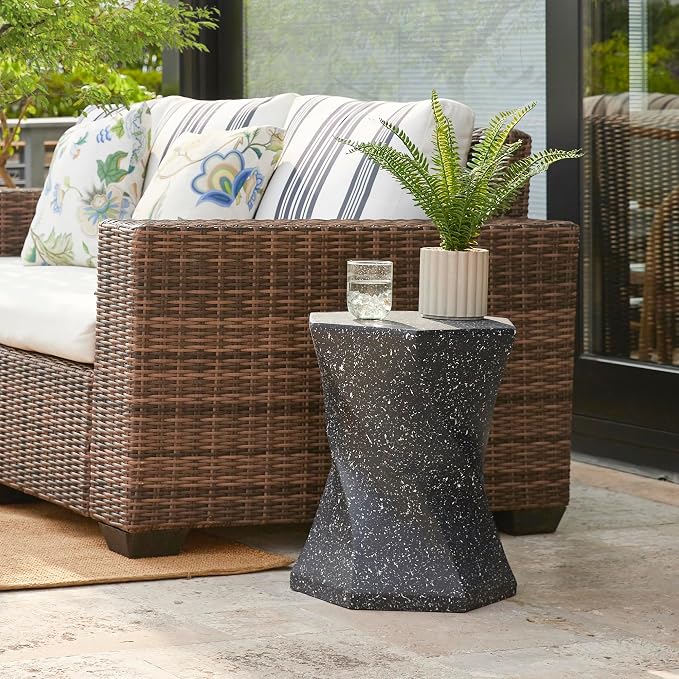 Glitzhome Outdoor Side Table Set of 2, 17.75" H Decorative Garden Stool MGO - Image 7